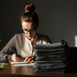 A full charge bookkeeper at work.